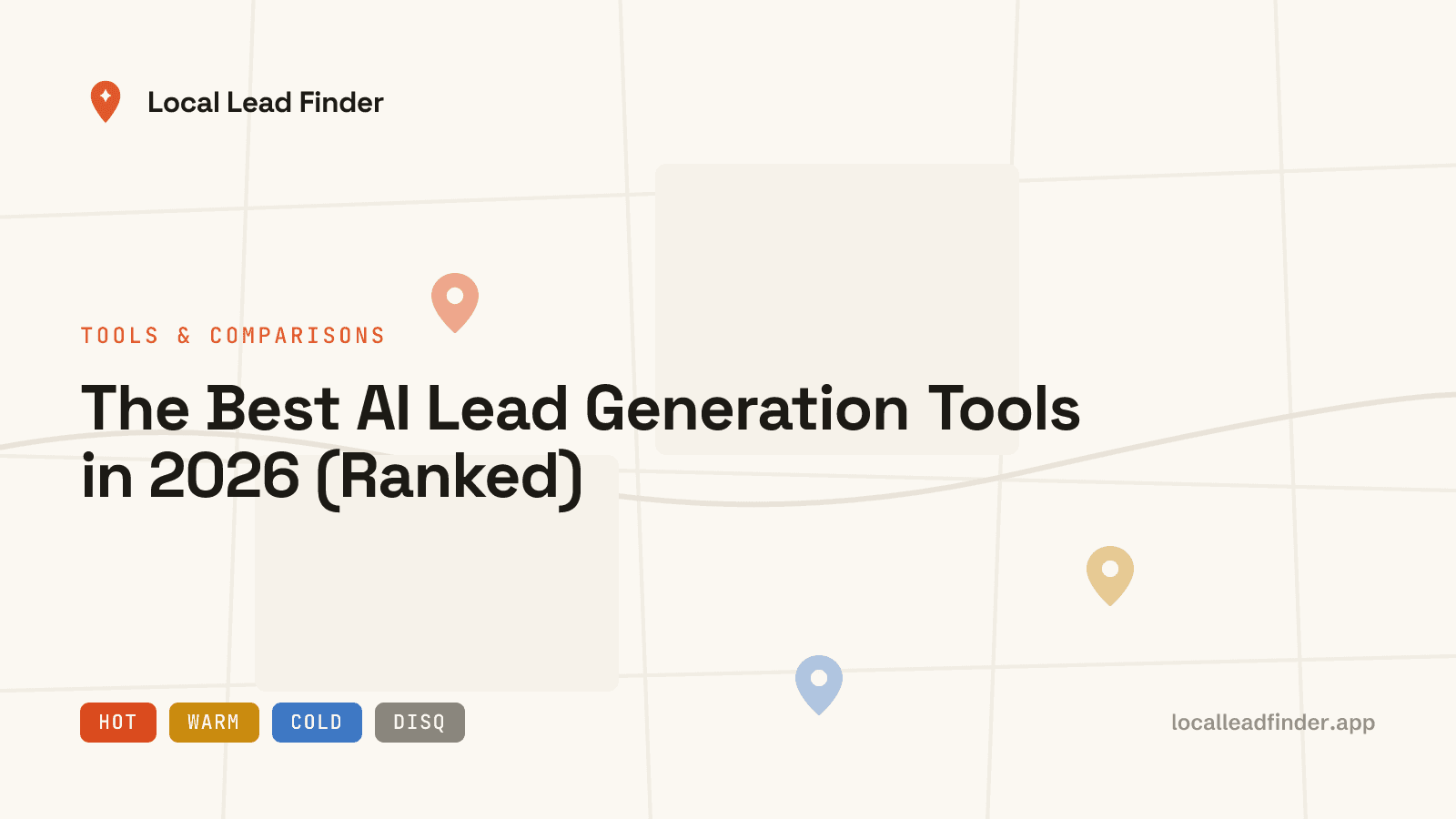 Seven AI lead generation tools compared on a board, with columns for what the AI actually does — sourcing, enrichment, scoring, writing — and pricing.